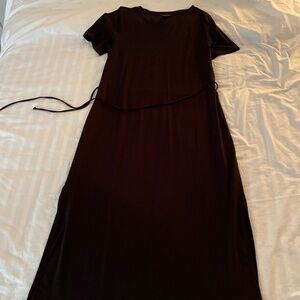 Banana Republic Maxi Jersey Dress with Tie Waist – Size Large